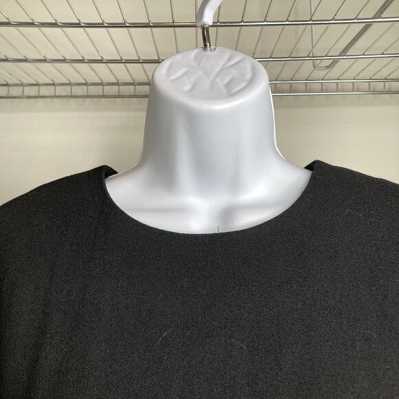 Vintage Oberon‎ Women's Black Wool Shift Dress Size 10 Old Money Classic Career - Picture 8 of 11